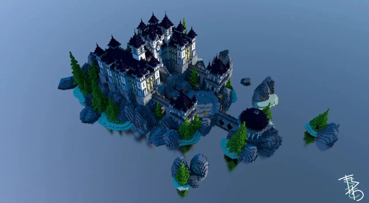 我的世界悬崖宫殿主城地图大型服务器枢纽