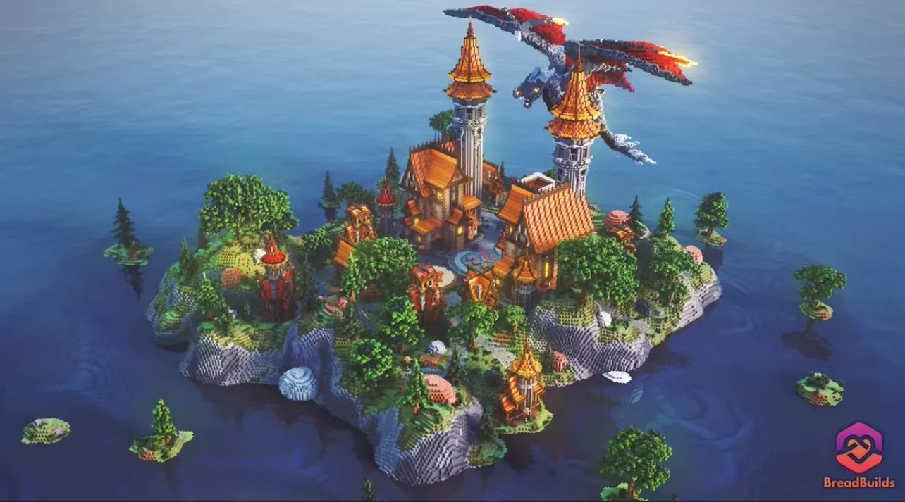 我的世界地图 – 龙橙村 [ 主城 / 中世纪 / 幻想 ]