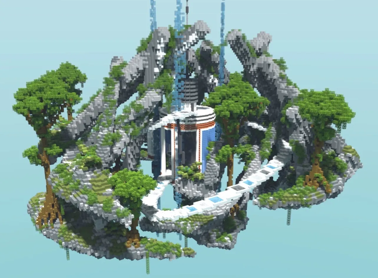 我的世界天地保护区浮空岛服务器大厅地图