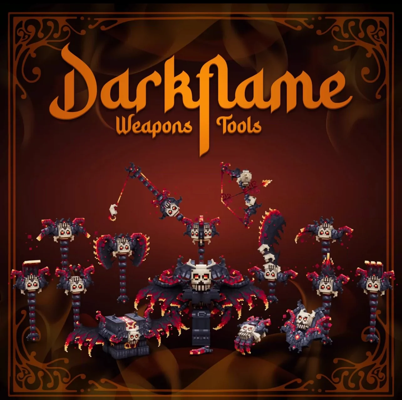 我的世界装备模型 – 暗焰套装