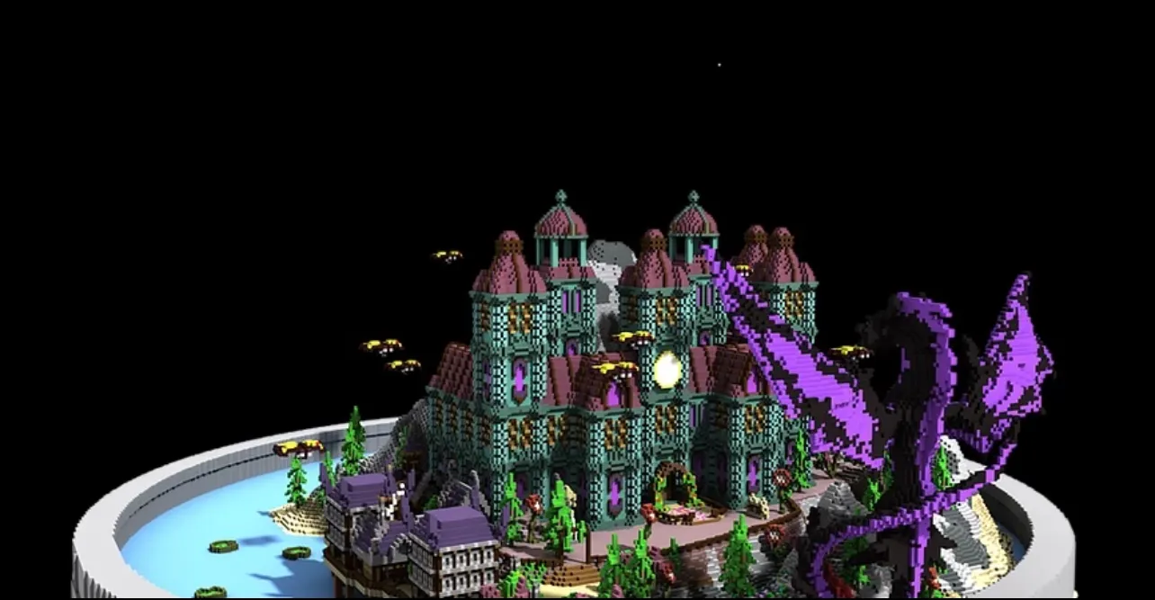 我的世界紫龙宫殿地图主城副本建筑