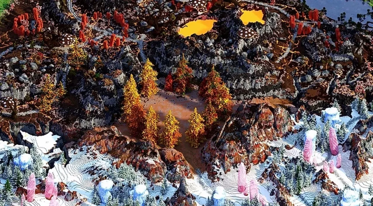 我的世界火与冰大地图地狱魔鬼副本