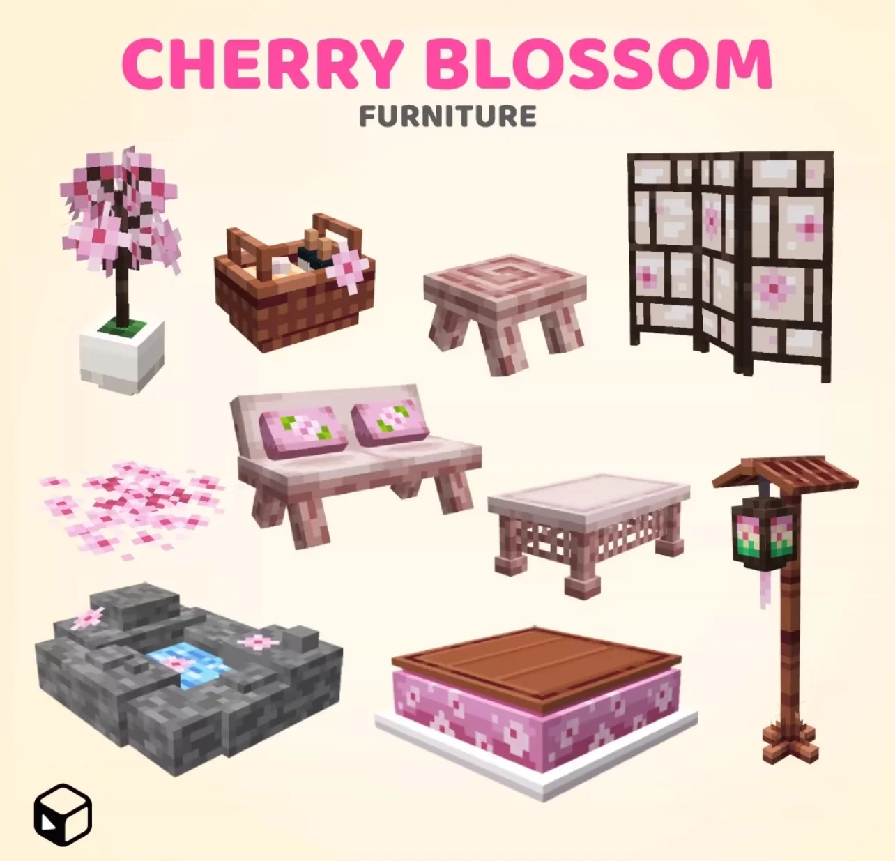 我的世界家具模型 – 樱花家具