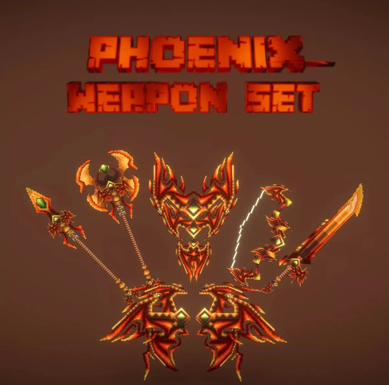 我的世界装备模型 – 凤凰套装