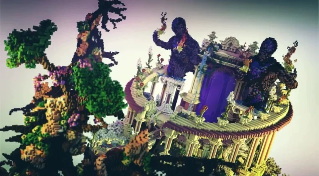 我的世界冥界传送门大厅天空枢纽建筑