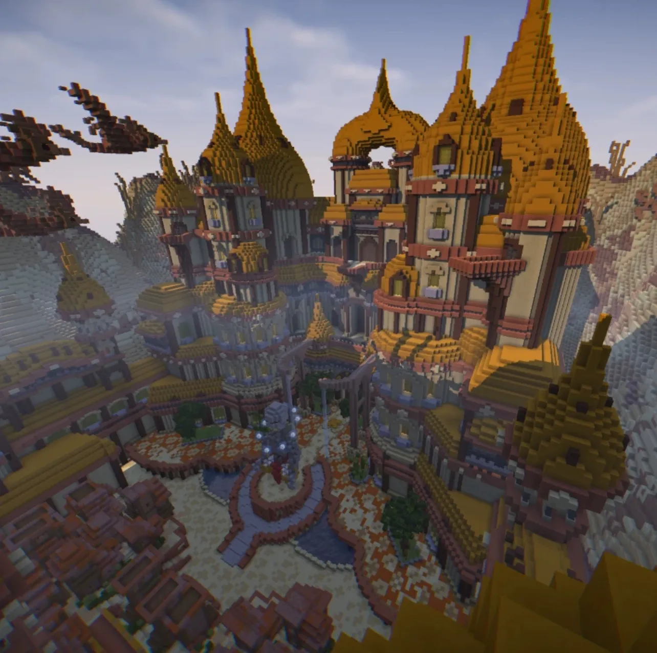 我的世界中东沙漠宫殿主城建筑地图多功能服务器存档