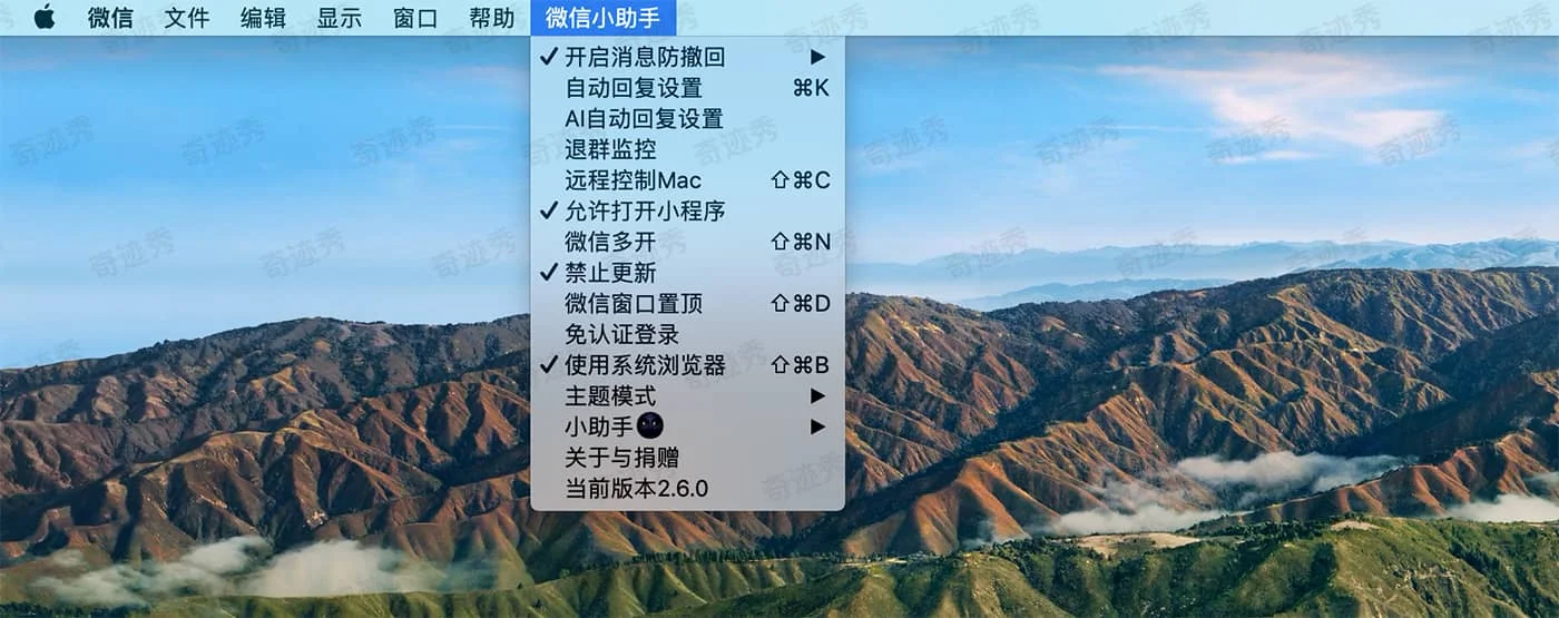 微信小助手 3.7.2 微信消息防撤回及微信多开 (谨慎使用)