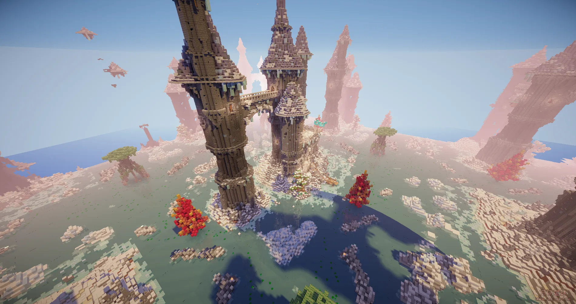 我的世界冰封雪堡地皮模板安装教程