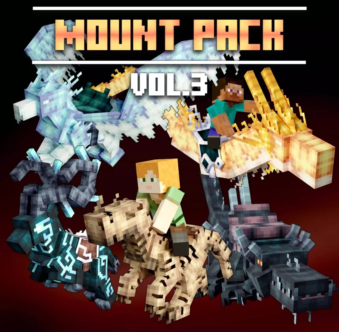 我的世界装饰模型 – 坐骑包 [第3卷]