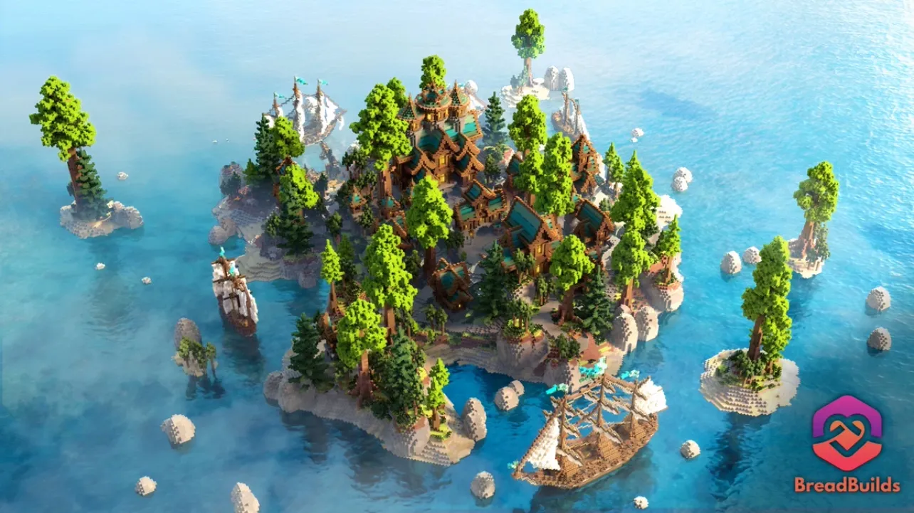 我的世界地图 – 蓝色奇幻 [ 主城 / 中世纪 / 奇幻 ]