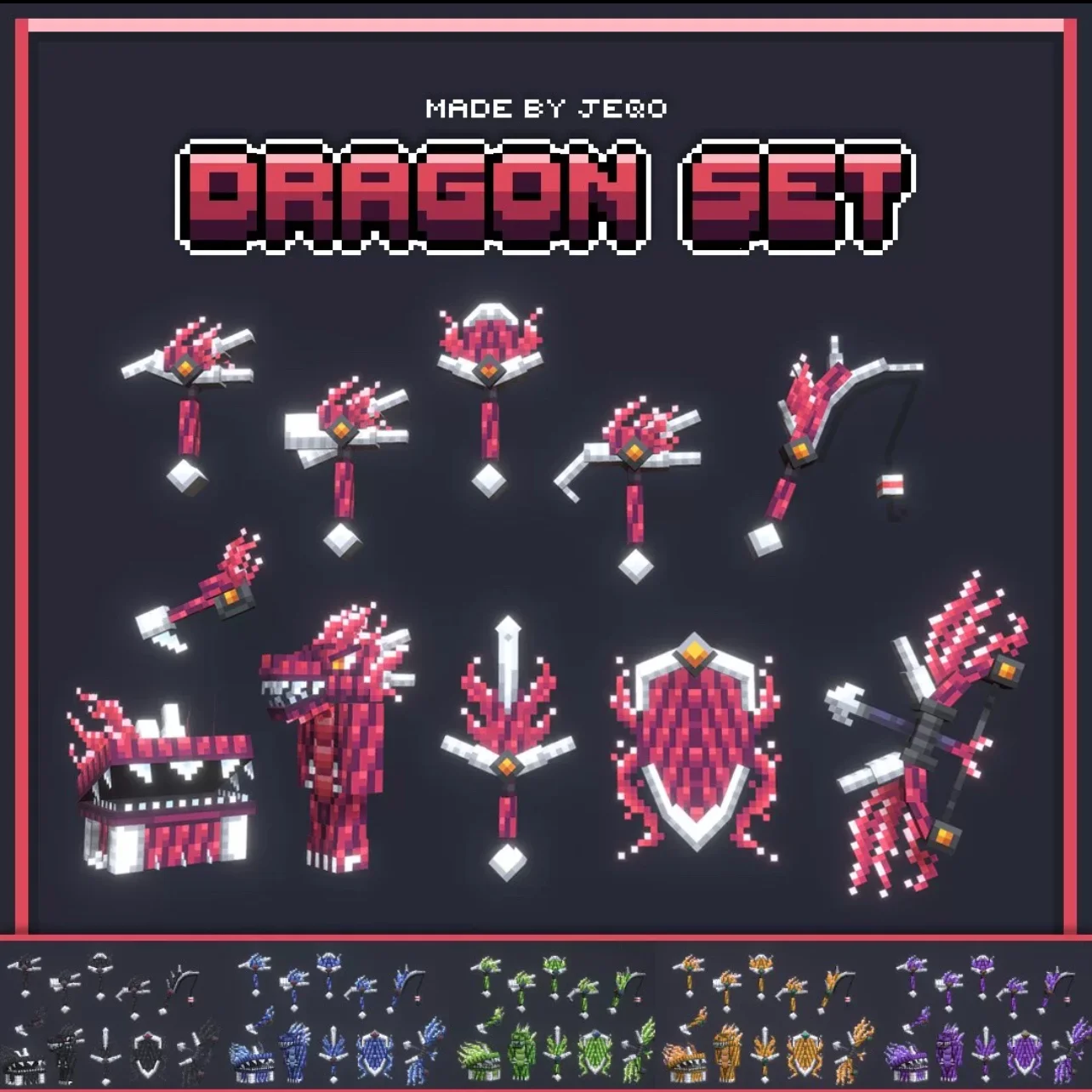 我的世界装备模型 – 龙套装